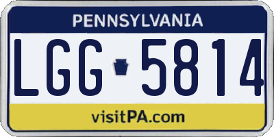 PA license plate LGG5814