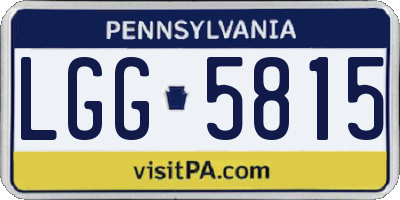 PA license plate LGG5815