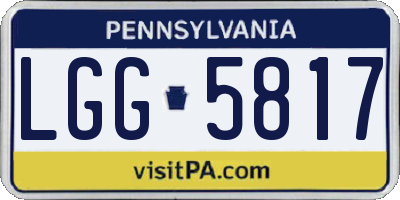 PA license plate LGG5817