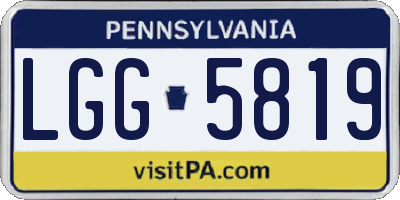 PA license plate LGG5819