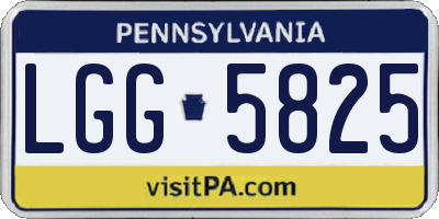PA license plate LGG5825