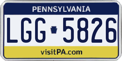 PA license plate LGG5826