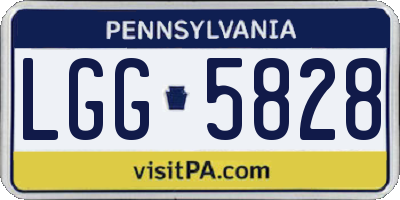 PA license plate LGG5828