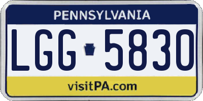 PA license plate LGG5830