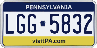 PA license plate LGG5832