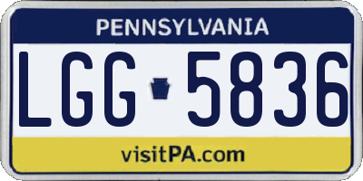 PA license plate LGG5836