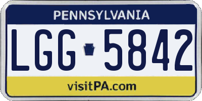 PA license plate LGG5842