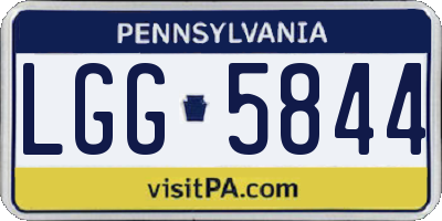 PA license plate LGG5844