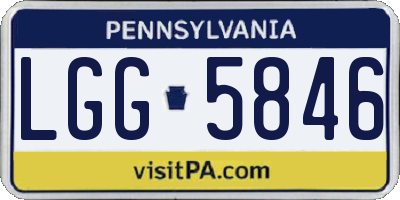 PA license plate LGG5846