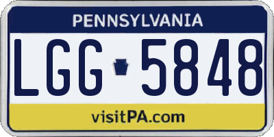 PA license plate LGG5848