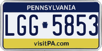 PA license plate LGG5853