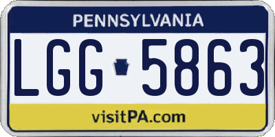 PA license plate LGG5863