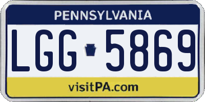 PA license plate LGG5869