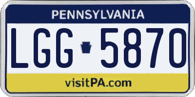 PA license plate LGG5870