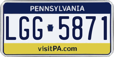 PA license plate LGG5871