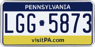 PA license plate LGG5873