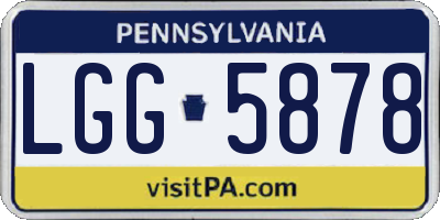 PA license plate LGG5878