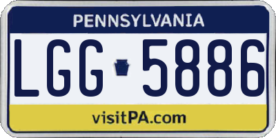 PA license plate LGG5886