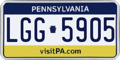PA license plate LGG5905