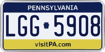 PA license plate LGG5908