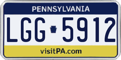 PA license plate LGG5912