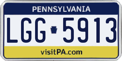 PA license plate LGG5913