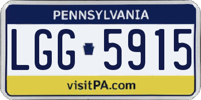 PA license plate LGG5915