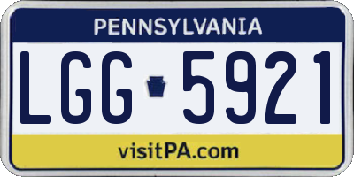 PA license plate LGG5921