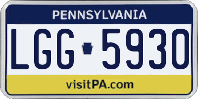PA license plate LGG5930