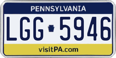 PA license plate LGG5946