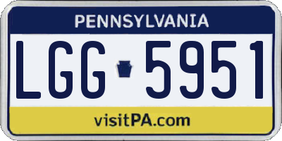 PA license plate LGG5951