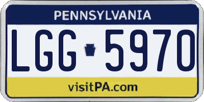 PA license plate LGG5970