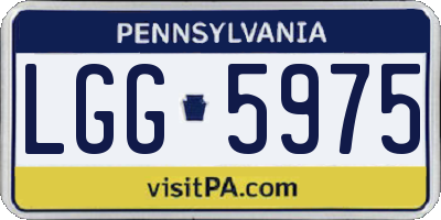 PA license plate LGG5975