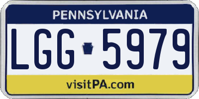 PA license plate LGG5979