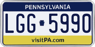 PA license plate LGG5990
