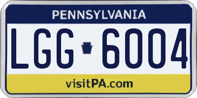 PA license plate LGG6004