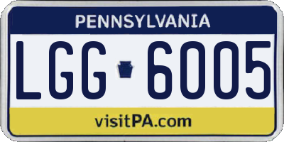 PA license plate LGG6005