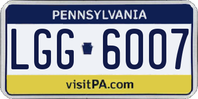 PA license plate LGG6007