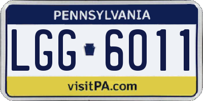 PA license plate LGG6011