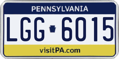 PA license plate LGG6015