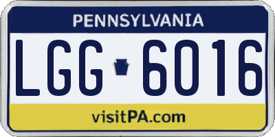 PA license plate LGG6016