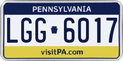 PA license plate LGG6017