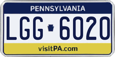 PA license plate LGG6020