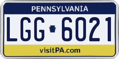 PA license plate LGG6021