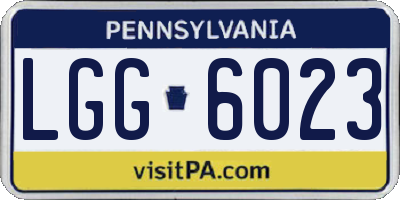 PA license plate LGG6023