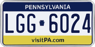 PA license plate LGG6024
