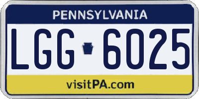 PA license plate LGG6025