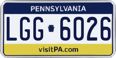 PA license plate LGG6026