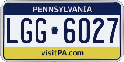 PA license plate LGG6027