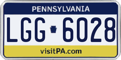 PA license plate LGG6028